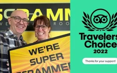 SCRAMM Live Escape Rooms is a 2022 Tripadvisor Travelers Choice Award Winner!